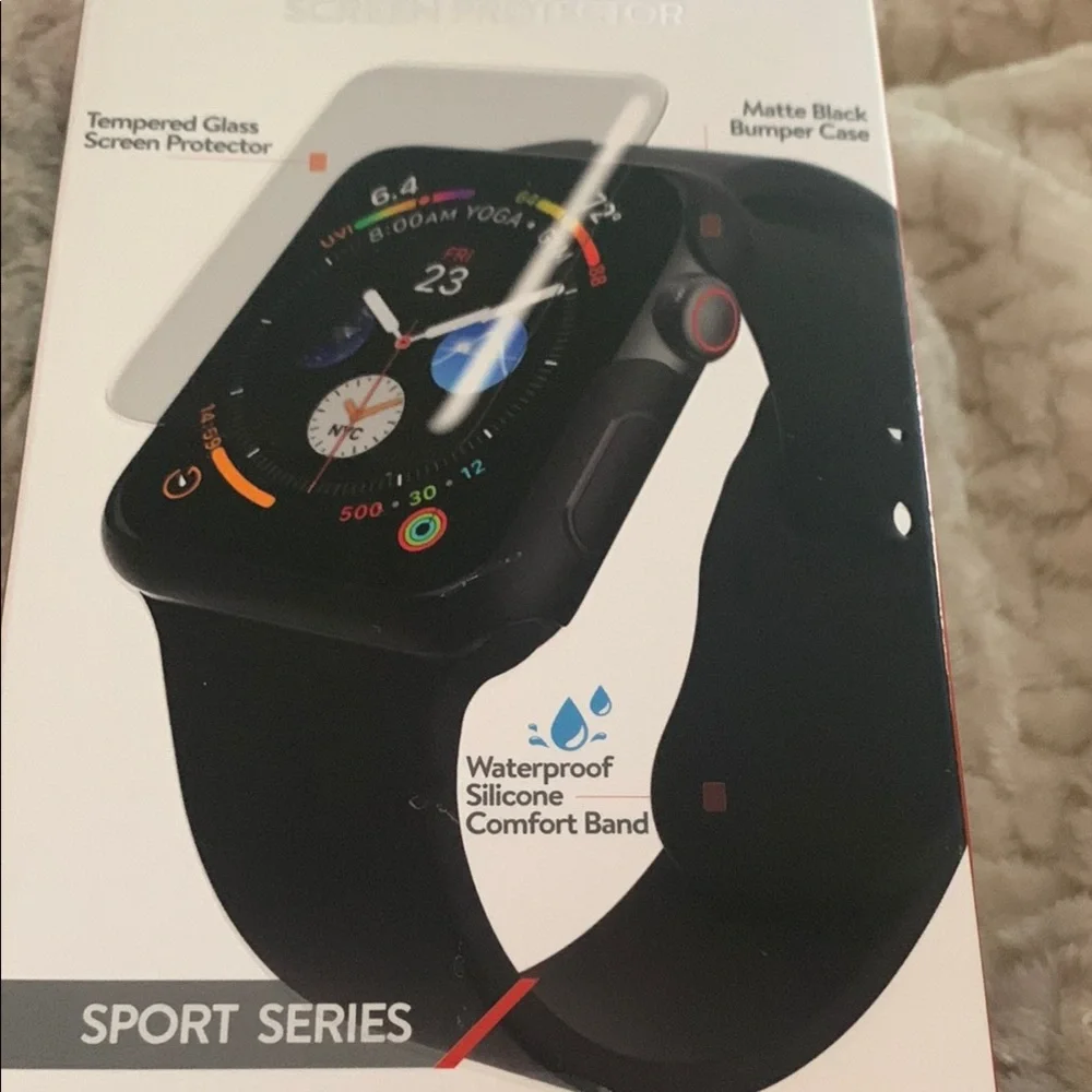 Apple 38mm Matte Black Smartwatch Case protection watch band. New never opened
